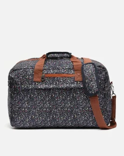 Bolsa fin de semana estampada y asa bandolera extraíble