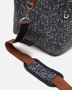 Bolsa fin de semana estampada y asa bandolera extraíble