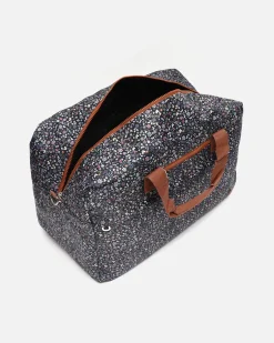Bolsa fin de semana estampada y asa bandolera extraíble