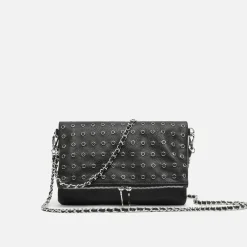 Bolso bandolera con detalles metalizados y doble asa
