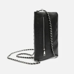Bolso bandolera con detalles metalizados y doble asa