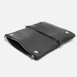 Bolso bandolera con doble asa y detalles metalizados