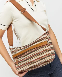Bolso bandolera con estampado jacquard