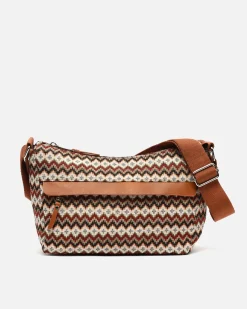 Bolso bandolera con estampado jacquard