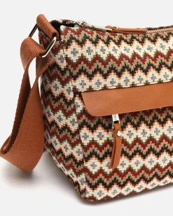 Bolso bandolera con estampado jacquard