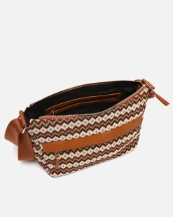 Bolso bandolera con estampado jacquard