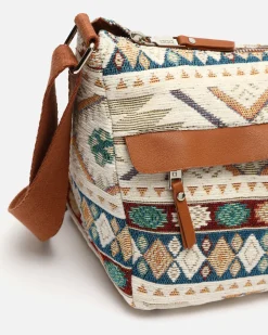 Bolso bandolera con estampado jacquard