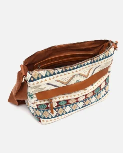 Bolso bandolera con estampado jacquard