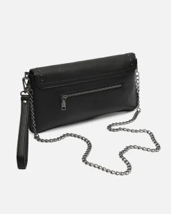 Bolso bandolera de fiesta pequeño con detalles metálicos