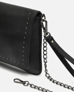 Bolso bandolera de fiesta pequeño con detalles metálicos