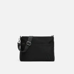 Bolso bandolera de nylon con textura de neopreno