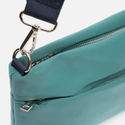 Bolso bandolera de nylon con textura de neopreno