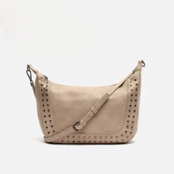 Bolso bandolera mediano con detalles metálicos