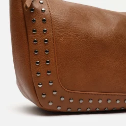 Bolso bandolera mediano con detalles metálicos