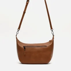 Bolso bandolera mediano con detalles metálicos
