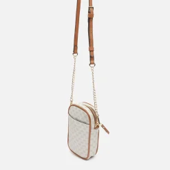 Bolso bandolera mini para móvil con estampado monogram