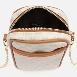 Bolso bandolera mini para móvil con estampado monogram