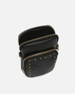 Bolso bandolera mini para móvil con detalles metálicos