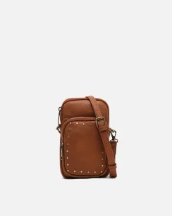 Bolso bandolera mini para móvil con detalles metálicos