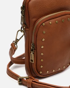 Bolso bandolera mini para móvil con detalles metálicos
