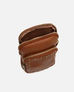 Bolso bandolera mini para móvil con detalles metálicos