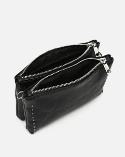 Bolso bandolera pequeño con detalles metálicos