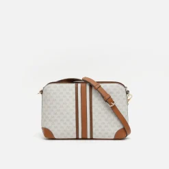 Bolso bandolera pequeño con estampado monogram