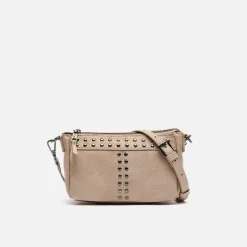 Bolso bandolera pequeño con detalles metálicos