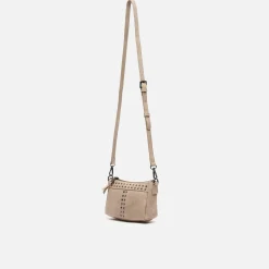 Bolso bandolera pequeño con detalles metálicos