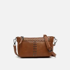 Bolso bandolera pequeño con detalles metálicos
