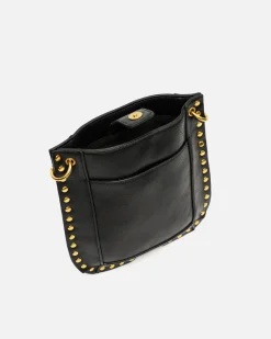 Bolso bandolera pequeño con detalles metálicos