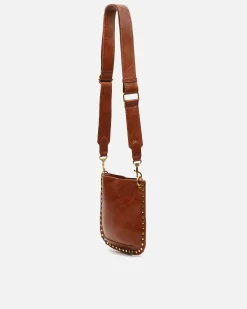 Bolso bandolera pequeño con detalles metálicos