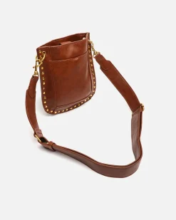 Bolso bandolera pequeño con detalles metálicos