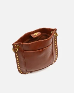 Bolso bandolera pequeño con detalles metálicos