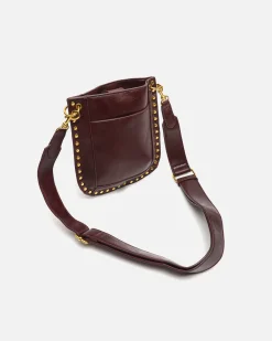 Bolso bandolera pequeño con detalles metálicos