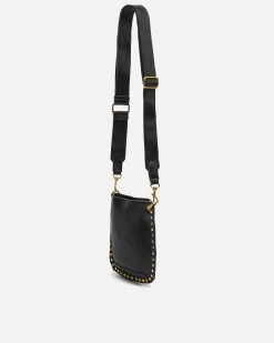 Bolso bandolera pequeño con detalles metálicos