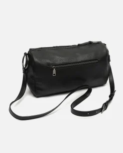 Bolso bowling con detalles metálicos