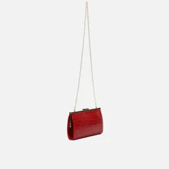 Bolso de fiesta pequeño con correa y estampado animal print