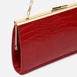 Bolso de fiesta pequeño con correa y estampado animal print
