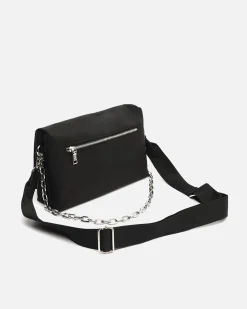 Bolso de hombro con asa bandolera extraíble y detalles brillantes