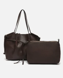 Bolso de hombro grande con neceser extraíble