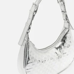 Bolso de hombro pequeño con asa regulable y estampado monogram