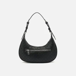 Bolso de hombro pequeño con asa regulable y estampado monogram