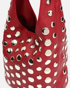 Bolso de hombro pequeño con detalles metálicos