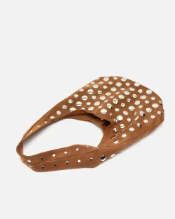 Bolso de hombro pequeño efecto ante con tachas