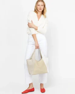 Bolso de hombro tricolor con asa bandolera extraíble