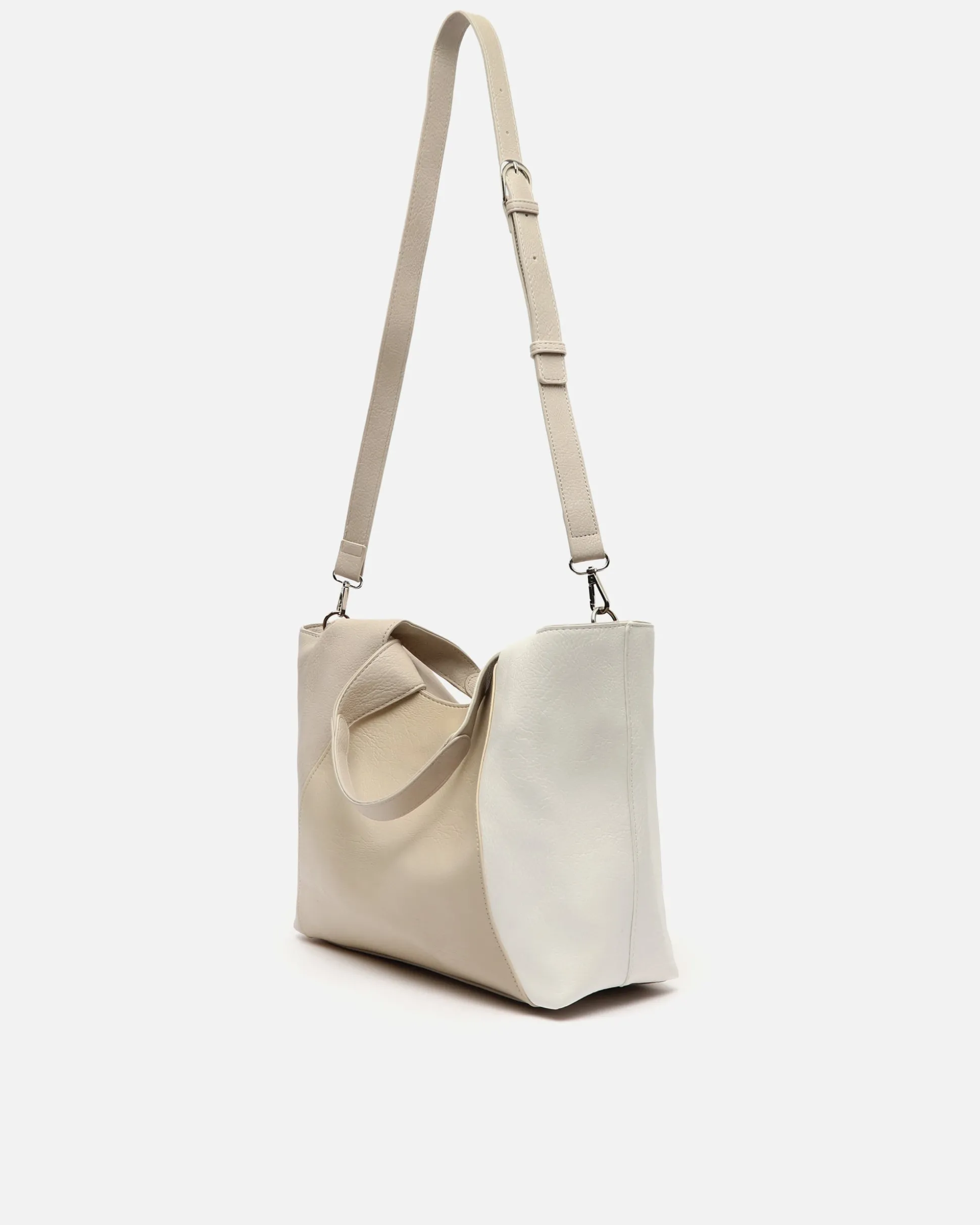 Bolso de hombro tricolor con asa bandolera extraíble