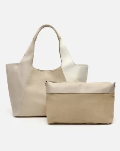 Bolso de hombro tricolor con asa bandolera extraíble