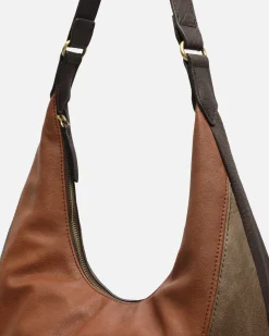 Bolso hobo con estampado patchwork