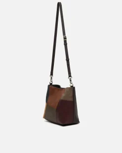 Bolso hobo estampado patchwork con neceser extraíble